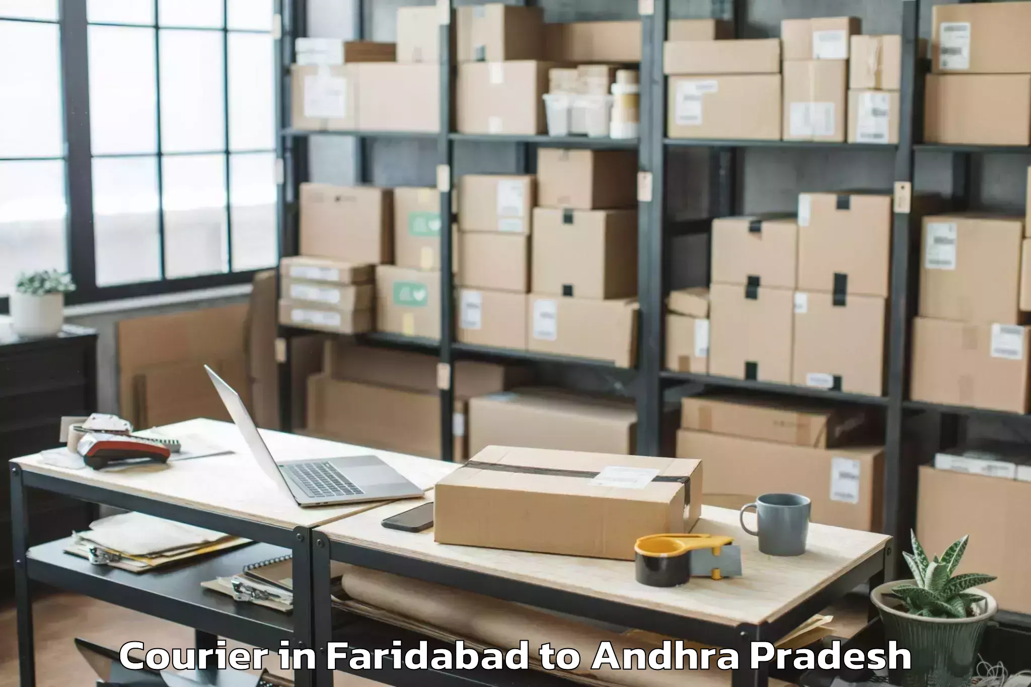 Book Your Faridabad to Cherukupalle Arumbaka Courier Today